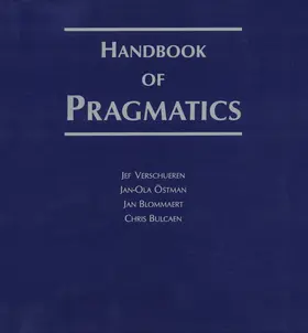 Östman / Verschueren |  Handbook of Pragmatics | Loseblattwerk |  Sack Fachmedien