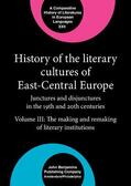 Cornis-Pope / Neubauer |  History of the Literary Cultures of East-Central Europe | Buch |  Sack Fachmedien