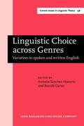 Sánchez-Macarro / Carter |  Linguistic Choice across Genres | Buch |  Sack Fachmedien