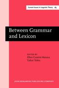 Contini-Morava / Tobin |  Between Grammar and Lexicon | Buch |  Sack Fachmedien