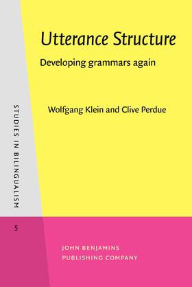 Klein / Perdue | Utterance Structure | Buch | 978-90-272-4106-1 | sack.de