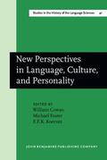 Cowan / Foster / Koerner |  New Perspectives in Language, Culture, and Personality | Buch |  Sack Fachmedien