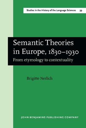Nerlich | Semantic Theories in Europe, 1830–1930 | Buch | sack.de