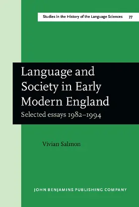 Salmon |  Language and Society in Early Modern England | Buch |  Sack Fachmedien