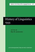 Jankowsky |  History of Linguistics 1993 | Buch |  Sack Fachmedien