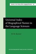 Koerner |  Universal Index of Biographical Names in the Language Sciences | Buch |  Sack Fachmedien