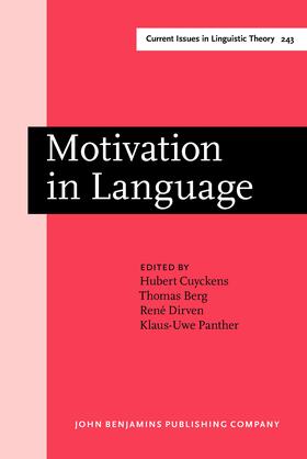 Cuyckens / Berg / Dirven |  Motivation in Language | Buch |  Sack Fachmedien
