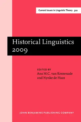 Kemenade / Haas |  Historical Linguistics 2009 | Buch |  Sack Fachmedien