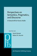 Kenesei / Harnish |  Perspectives on Semantics, Pragmatics, and Discourse | Buch |  Sack Fachmedien