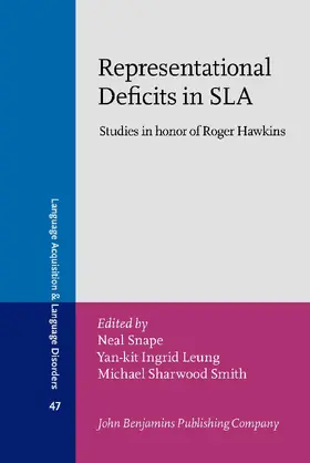 Snape / Leung / Sharwood Smith |  Representational Deficits in SLA | Buch |  Sack Fachmedien