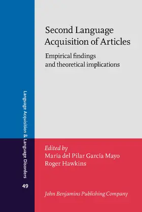García Mayo / Hawkins |  Second Language Acquisition of Articles | Buch |  Sack Fachmedien