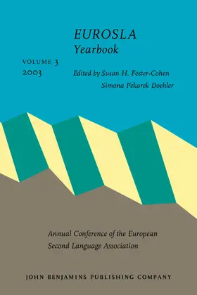 Foster-Cohen / Pekarek Doehler |  EUROSLA Yearbook | Buch |  Sack Fachmedien