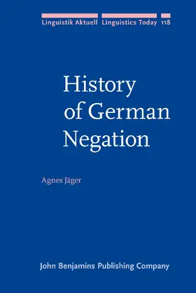 Jäger |  History of German Negation | Buch |  Sack Fachmedien
