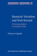 Cognola |  Syntactic Variation and Verb Second | Buch |  Sack Fachmedien