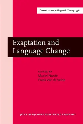 Norde / Van de Velde |  Exaptation and Language Change | eBook | Sack Fachmedien