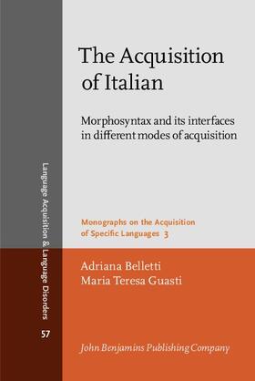 Belletti | Acquisition of Italian | E-Book | www.sack.de