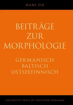 Fix |  Beiträge zur Morphologie | eBook | Sack Fachmedien