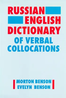 Benson |  Russian-English Dictionary of Verbal Collocations | eBook | Sack Fachmedien