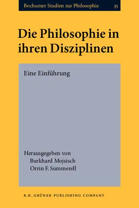 Mojsisch / Summerell |  Die Philosophie in ihren Disziplinen | eBook | Sack Fachmedien