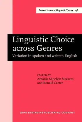 Sánchez-Macarro / Sanchez-Macarro / Carter |  Linguistic Choice across Genres | eBook | Sack Fachmedien