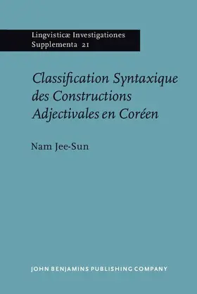 Nam |  Classification Syntaxique des Constructions Adjectivales en Cor&#233;en | eBook | Sack Fachmedien