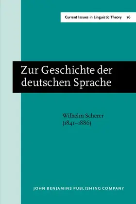 Scherer |  Zur Geschichte der deutschen Sprache | eBook | Sack Fachmedien