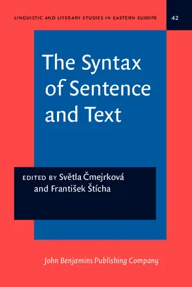 Cmejrková / Cmejrkova / Štícha |  The Syntax of Sentence and Text | eBook | Sack Fachmedien