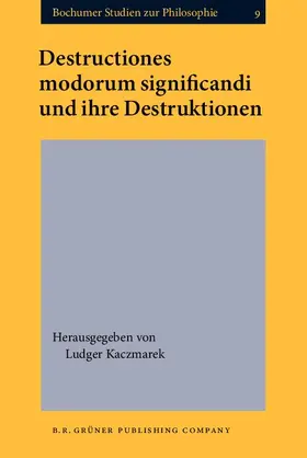 Kaczmarek |  Destructiones modorum significandi und ihre Destruktionen | eBook | Sack Fachmedien