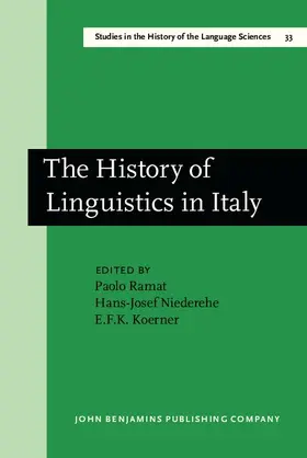 Ramat / Niederehe / Koerner |  The History of Linguistics in Italy | eBook | Sack Fachmedien