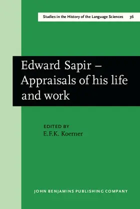 Koerner |  Edward Sapir – Appraisals of his life and work | eBook | Sack Fachmedien