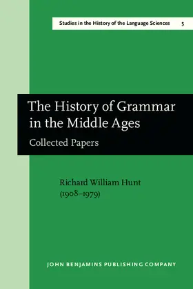 Hunt / Bursill-Hall |  The History of Grammar in the Middle Ages | eBook | Sack Fachmedien