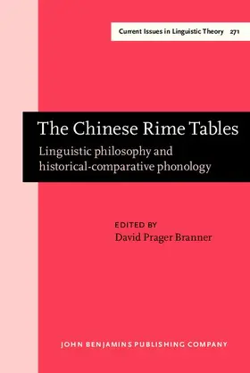 Branner |  The Chinese Rime Tables | eBook | Sack Fachmedien
