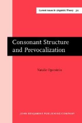 Operstein |  Consonant Structure and Prevocalization | eBook | Sack Fachmedien