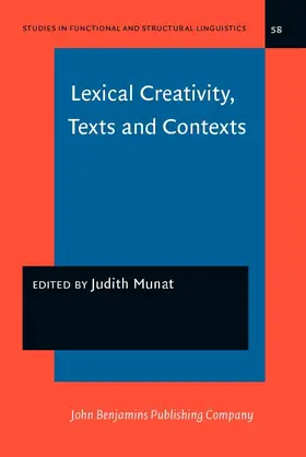 Munat |  Lexical Creativity, Texts and Contexts | eBook | Sack Fachmedien