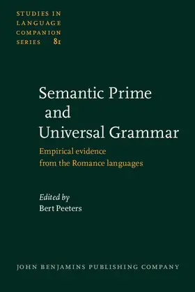 Peeters |  Semantic Primes and Universal Grammar | eBook | Sack Fachmedien