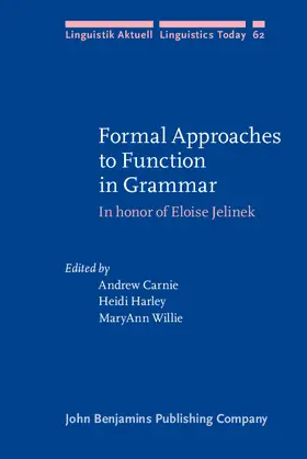 Carnie / Harley / Willie |  Formal Approaches to Function in Grammar | eBook | Sack Fachmedien