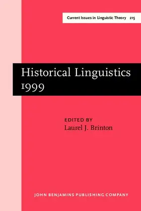 Brinton |  Historical Linguistics 1999 | eBook | Sack Fachmedien