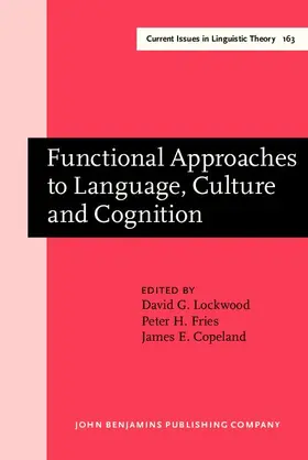 Lockwood / Fries / Copeland |  Functional Approaches to Language, Culture and Cognition | eBook | Sack Fachmedien