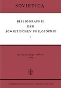 Bochenski / Blakeley |  Bibliographie Der Sowjetischen Philosophie | Buch |  Sack Fachmedien