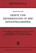 Rapp |  Gesetz Und Determination in Der Sowjetphilosophie | Buch |  Sack Fachmedien