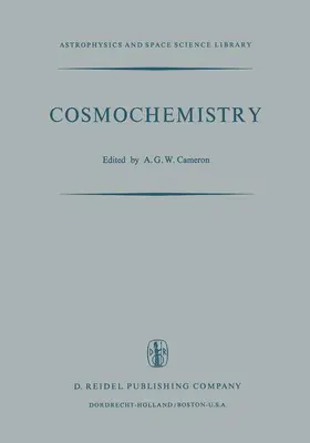 Cameron |  Cosmochemistry | Buch |  Sack Fachmedien