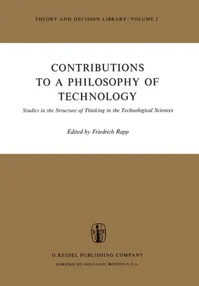 Rapp |  Contributions to a Philosophy of Technology | Buch |  Sack Fachmedien