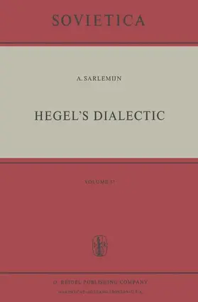 Sarlemijn |  Hegel's Dialectic | Buch |  Sack Fachmedien