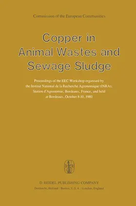 L'Hermite / Dehandtschutter |  Copper in Animal Wastes and Sewage Sludge | Buch |  Sack Fachmedien