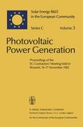 Van Overstraeten / Palz |  Photovoltaic Power Generation | Buch |  Sack Fachmedien