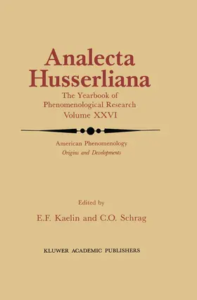 Schrag / Kaelin |  American Phenomenology | Buch |  Sack Fachmedien