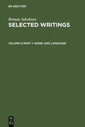 Jakobson |  Word and Language | Buch |  Sack Fachmedien