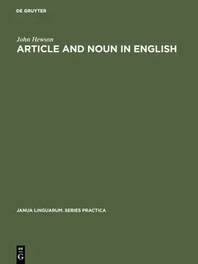 Hewson | Article and Noun in English | Buch | 978-90-279-2149-9 | www.sack.de