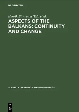 Vryonis / Birnbaum |  Aspects of the Balkans: Continuity and Change | Buch |  Sack Fachmedien