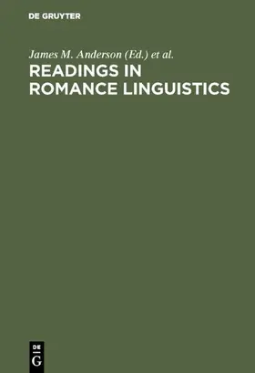 Anderson / Creore |  Readings in Romance Linguistics | Buch |  Sack Fachmedien